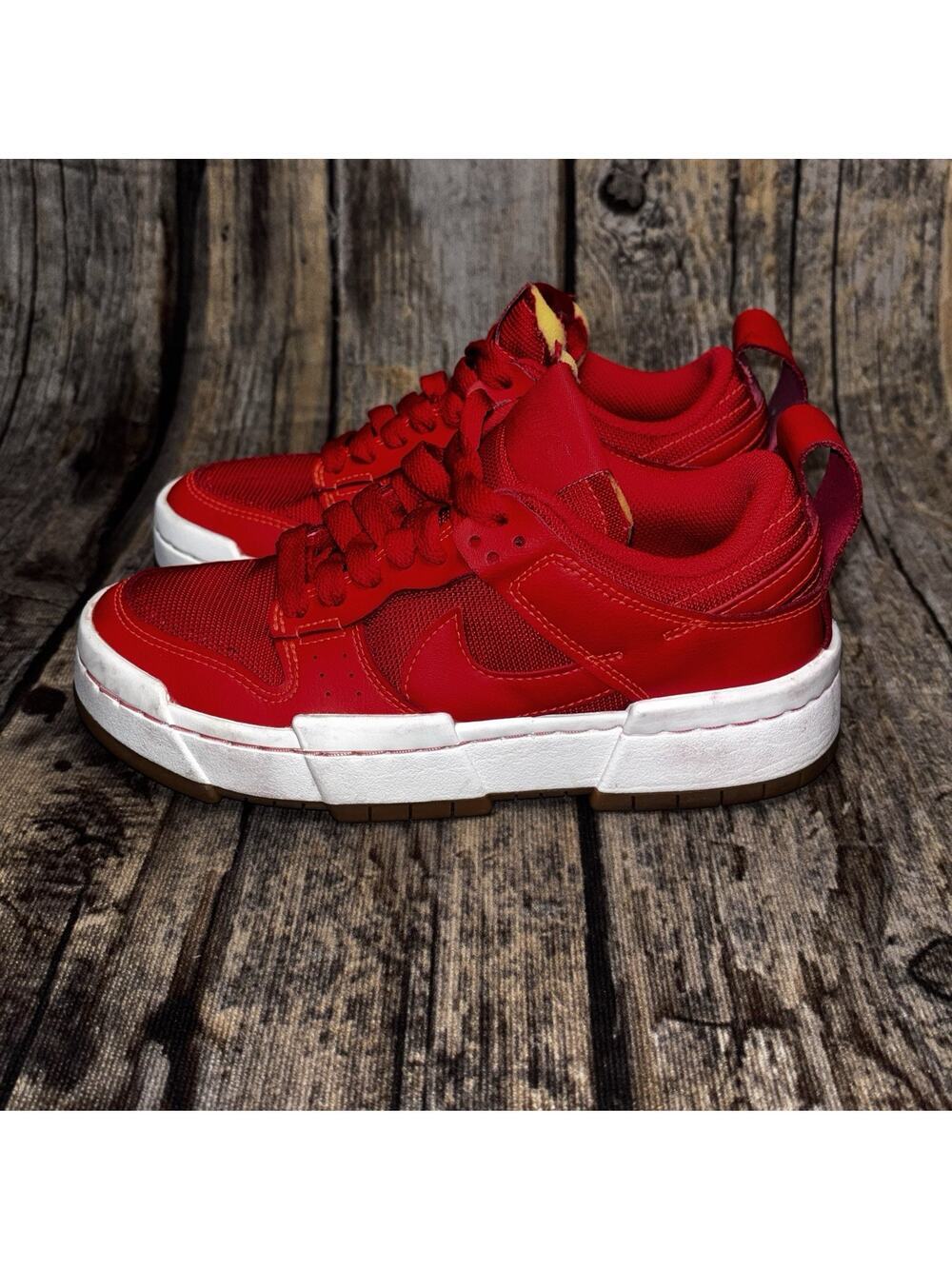Nike Dunk Low Womens Disrupt University Red Gum Sneakers CK6654-600 Size 5